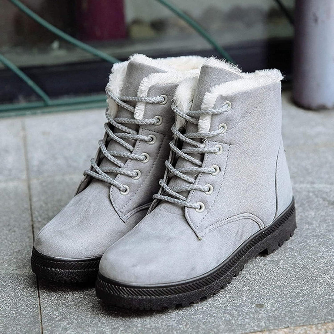 Bottes casual antidérapantes en laine pour femme | Idéal pour l’hiver